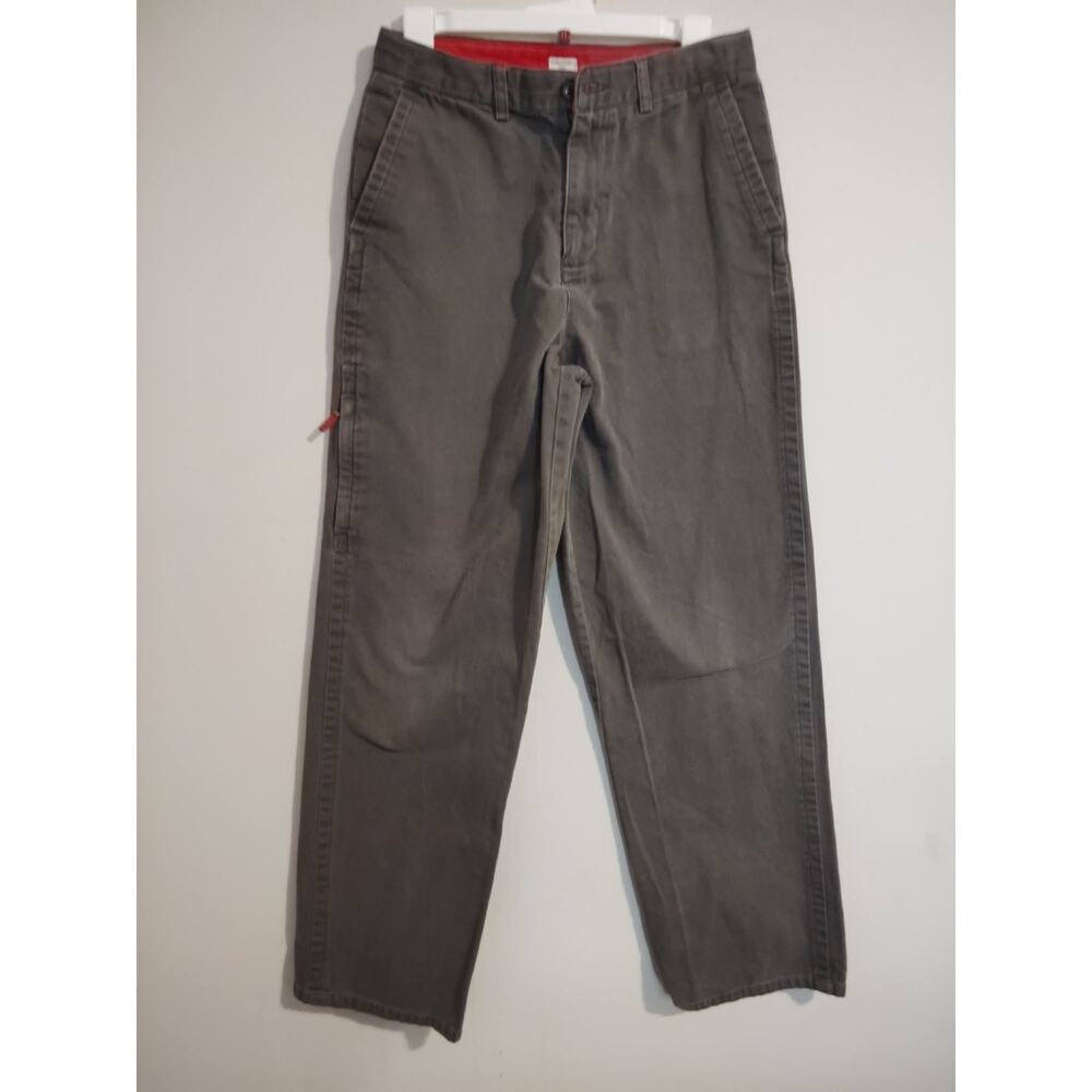 Docker's Women's Thick Grey Chino's Relaxed Fit Pants Side Zip Pocket Size 18R‎